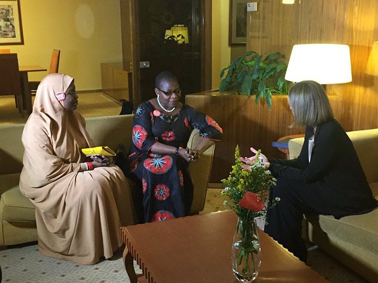 High-Representative Vice-President Federica Mogherini meeting the #BringBackOurGirls campaign in #Nigeria